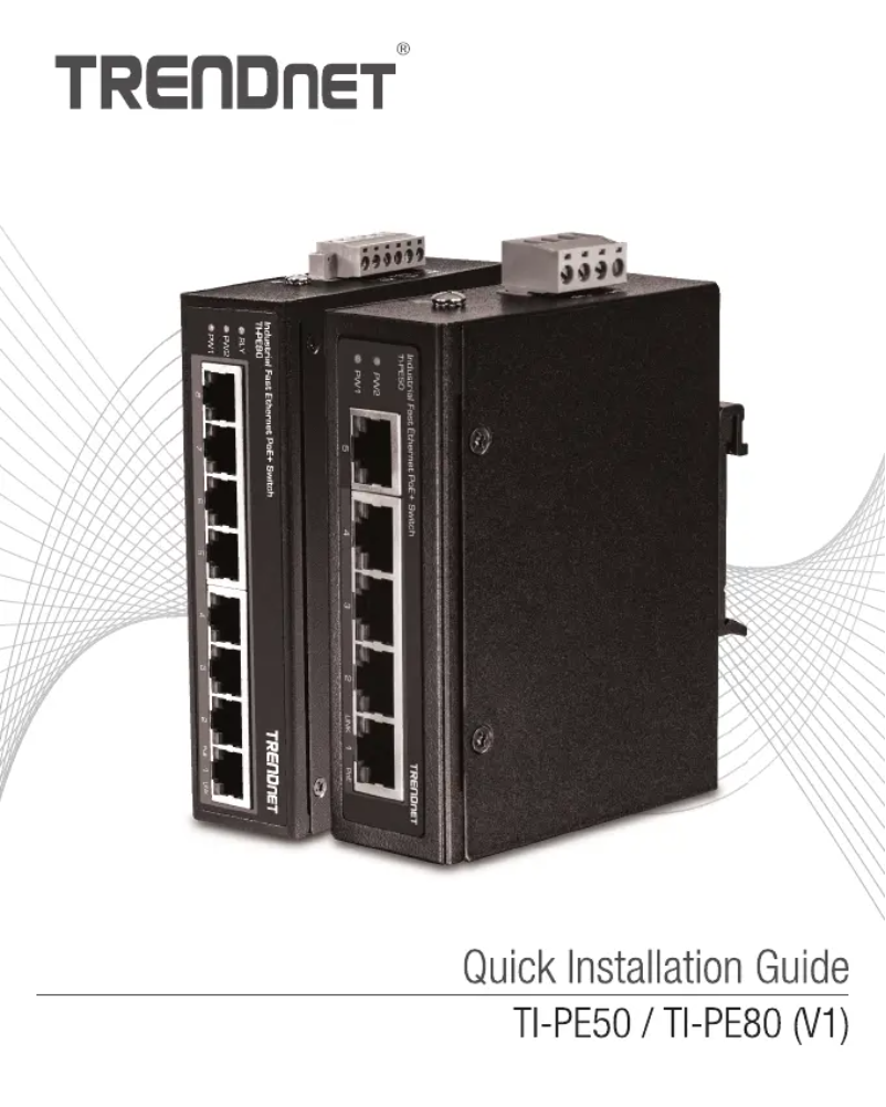 Page n°1 - Manuel utilisateur TRENDnet TI-PE80