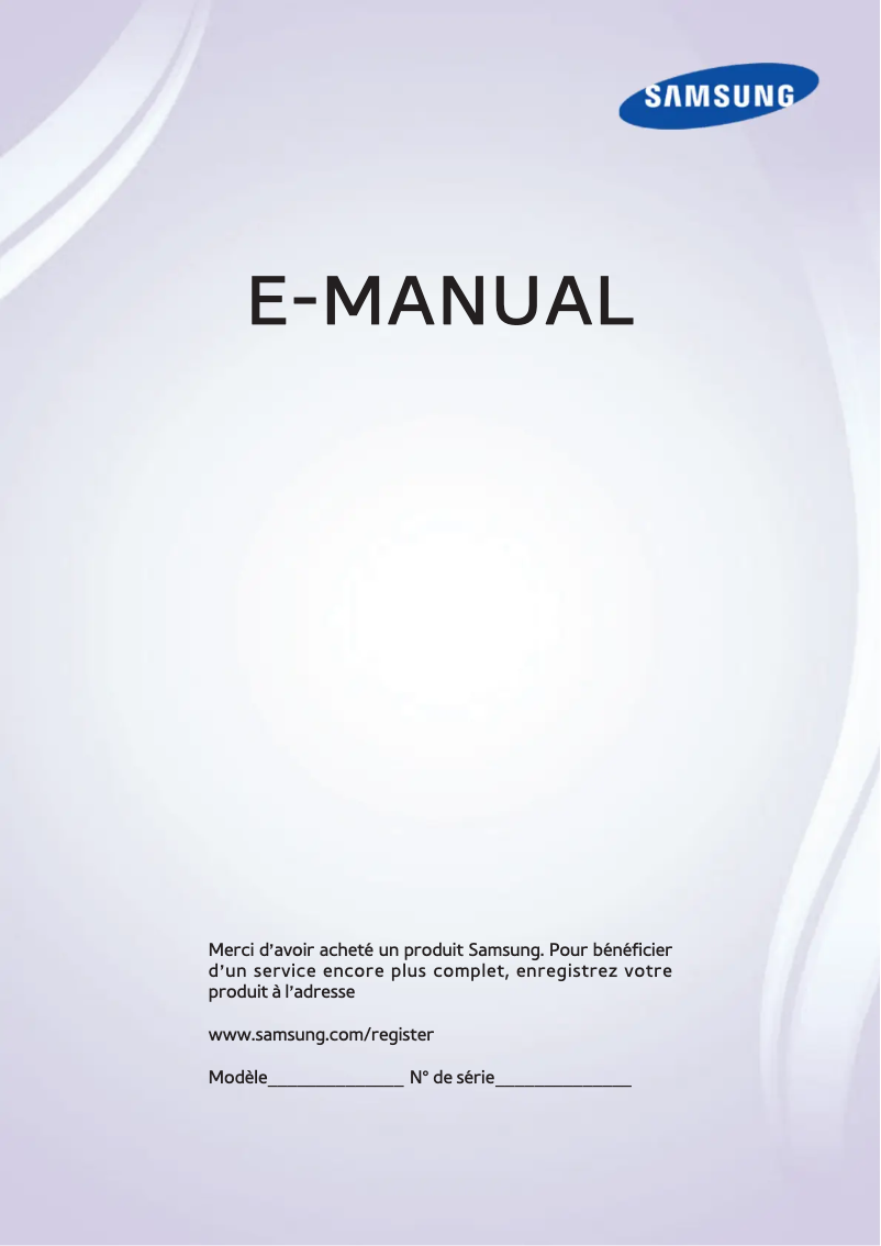 Page n°1 - Manuel utilisateur Samsung PS64F5500AR