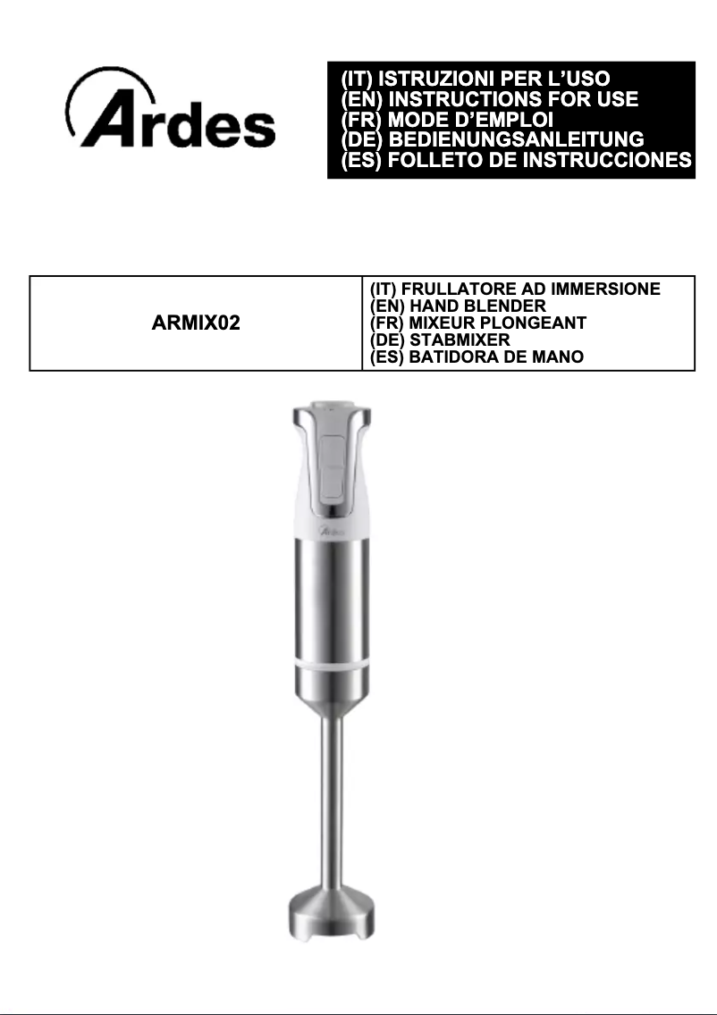 Page 1 de la notice Manuel utilisateur Ardes Neo ARMIX02