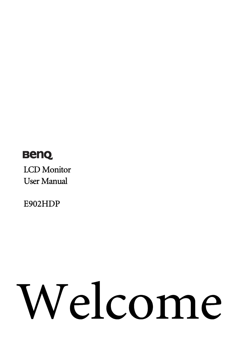 Image de la première page du manuel de l'appareil E902HDP