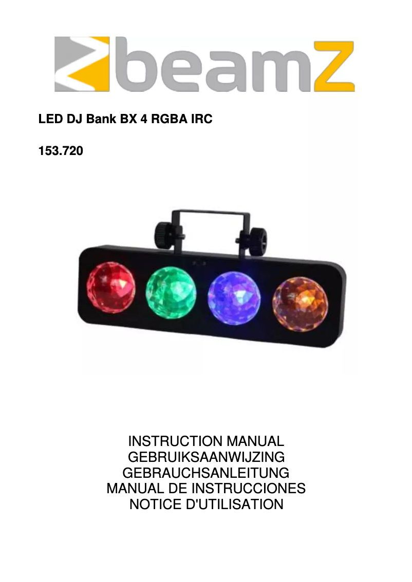Image de la première page du manuel de l'appareil DJ Banque BX 153.720