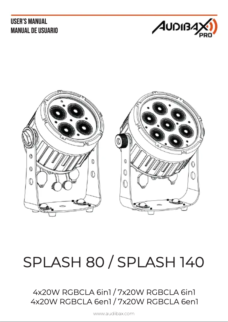 Page 1 de la notice Manuel utilisateur Audibax Splash 140