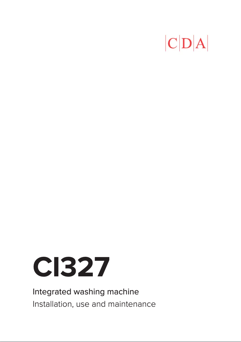 Page n°1 - Manuel utilisateur CDA CI327