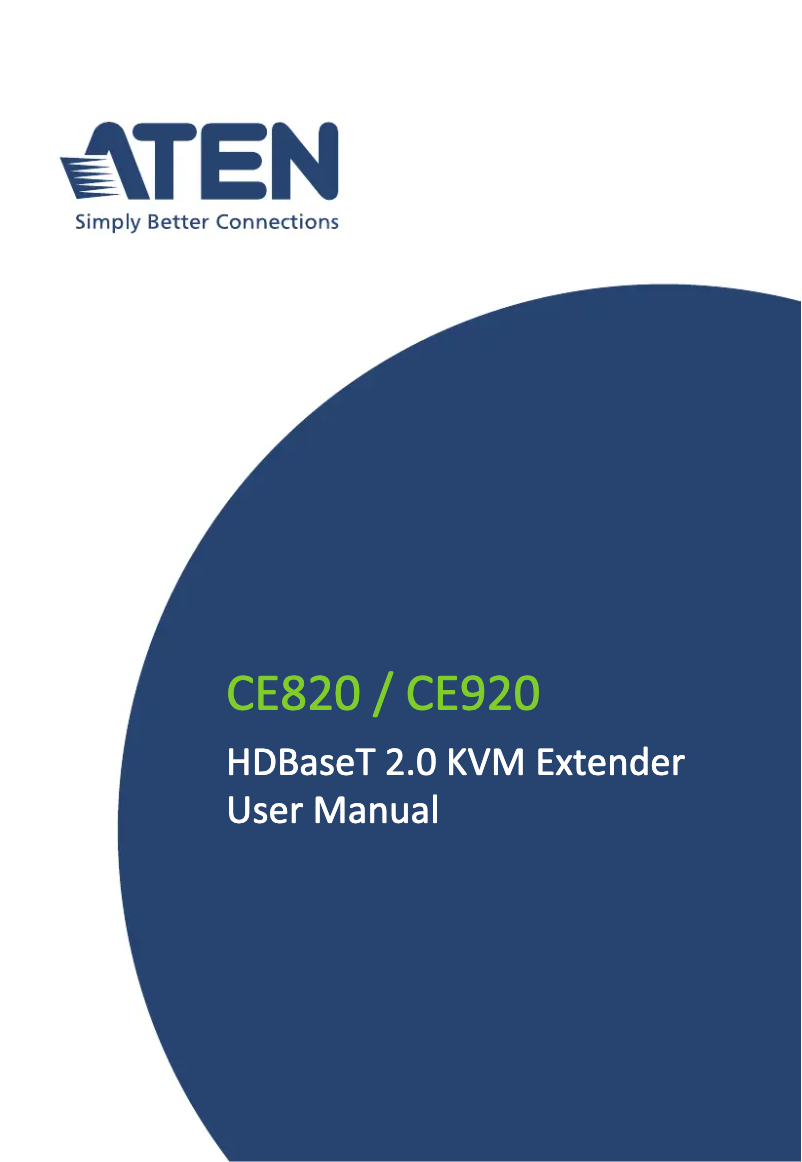 Page 1 de la notice Manuel utilisateur ATen CE920R