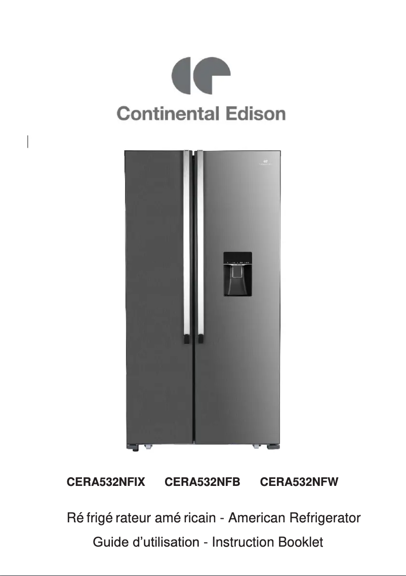 Page n°1 - Manuel utilisateur Continental Edison CERA532NFIX