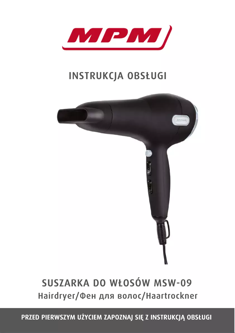 Image de la première page du manuel de l'appareil MSW-09