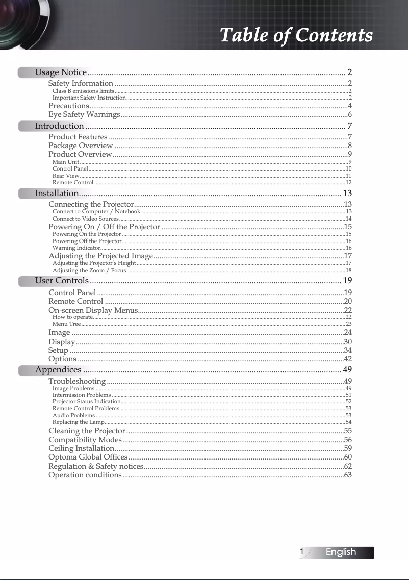Image de la première page du manuel de l'appareil W304M