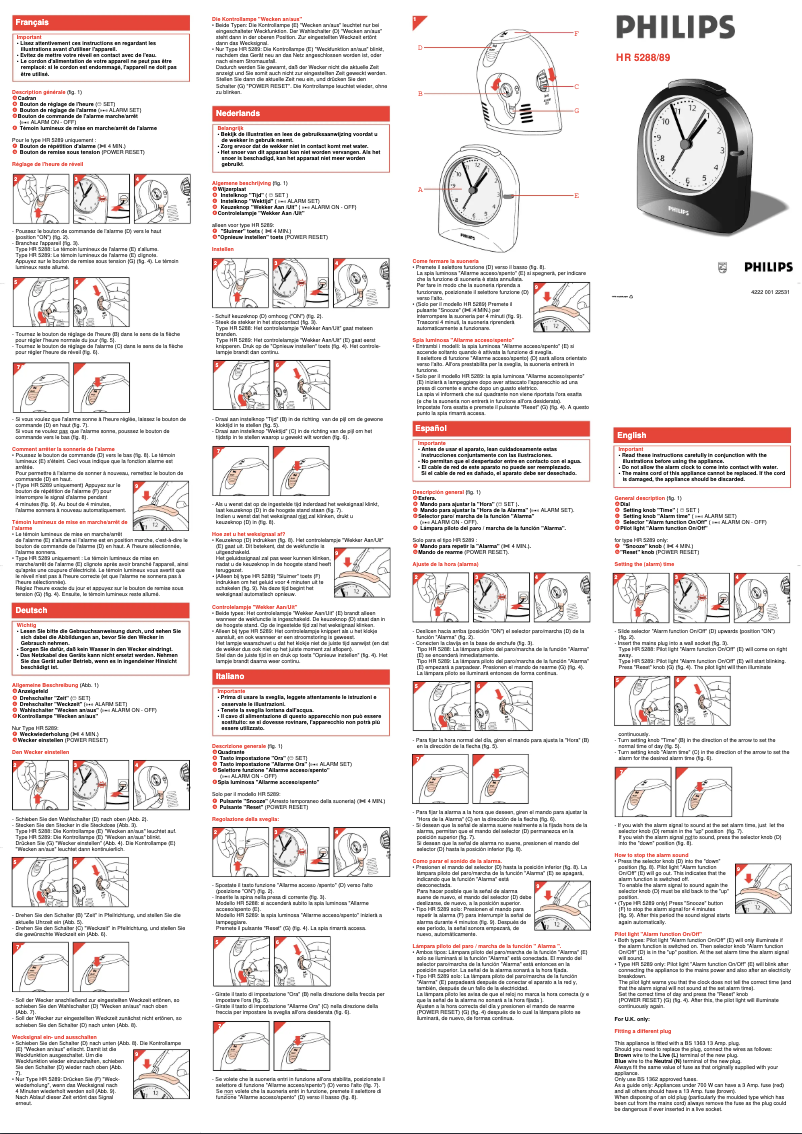 Image de la première page du manuel de l'appareil HR5289