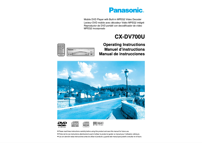 Image de la première page du manuel de l'appareil CX-DV700U