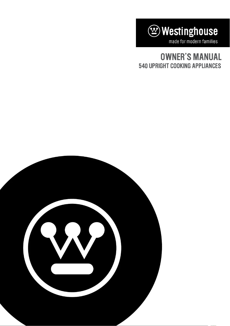 Page 1 de la notice Manuel utilisateur Westinghouse GUK511W