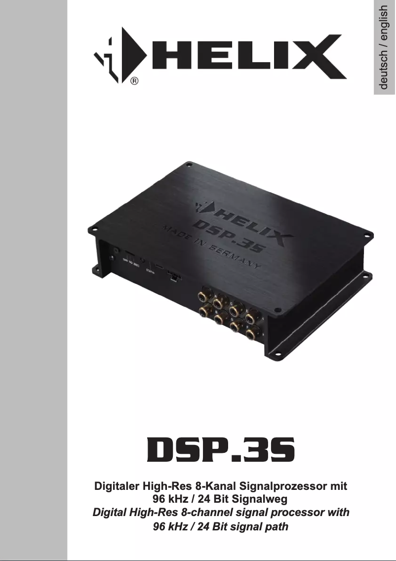 Page n°1 - Manuel utilisateur Audiotec Fischer Helix DSP.3S