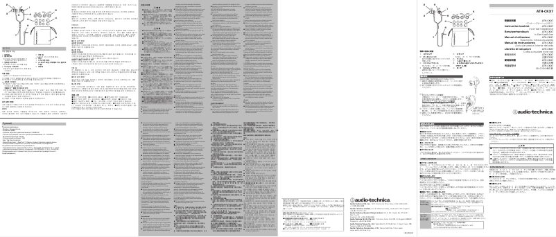 Page 1 de la notice Manuel utilisateur Audio-Technica ATH-CKX7