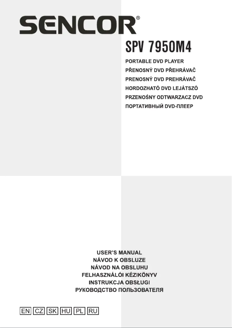 Page n°1 - Manuel utilisateur Sencor SPV 7950