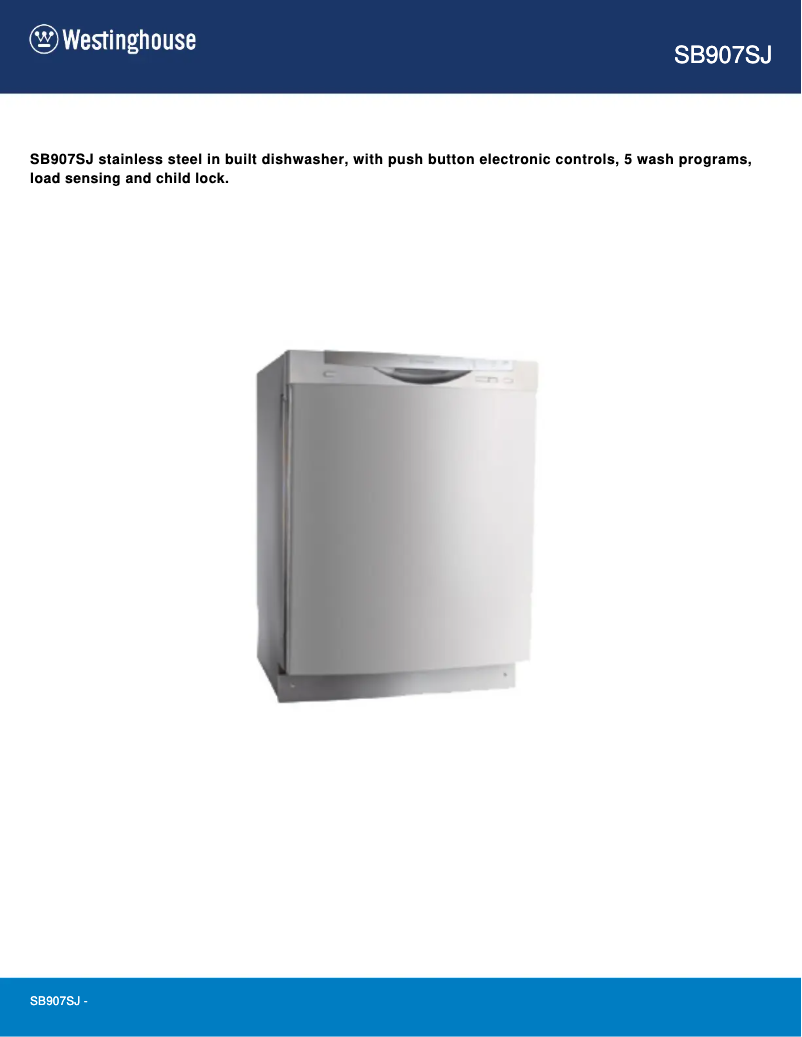 Image de la première page du manuel de l'appareil SB907SJ