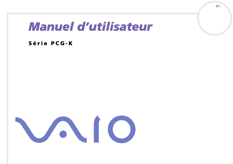 Page n°1 - Manuel utilisateur Sony Vaio PCG-K115B