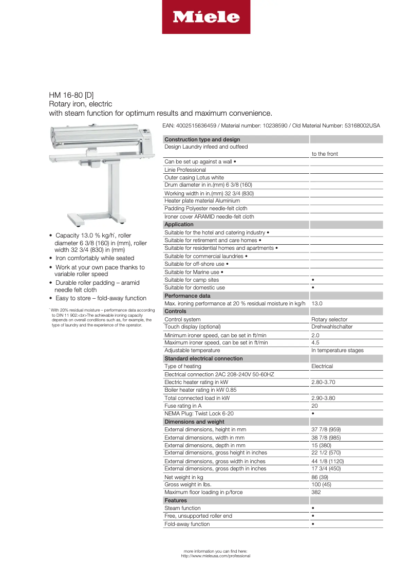 Image de la première page du manuel de l'appareil HM 16-80