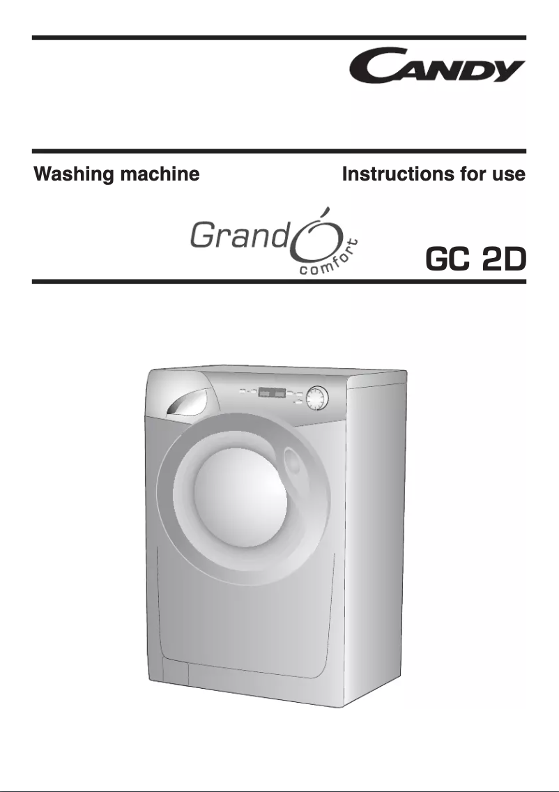 Page n°1 - Manuel utilisateur Candy GC 1562D1S/1-80