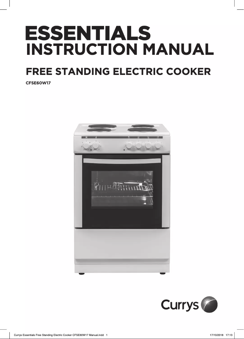 Page n°1 - Manuel utilisateur Currys Essentials CFSE60W17