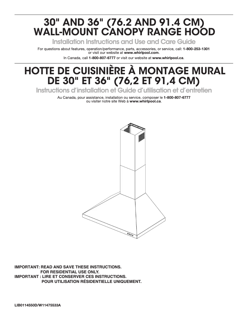 Page 1 de la notice Manuel utilisateur Whirlpool WVW53UC6HV