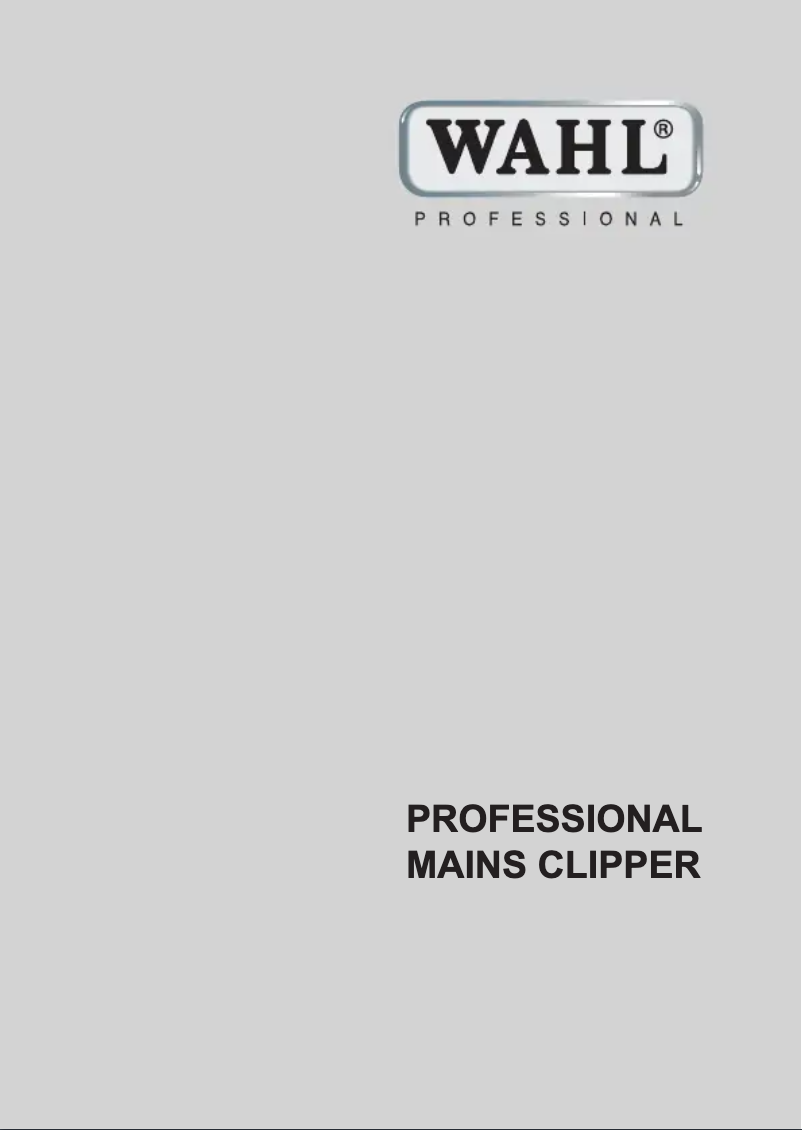 Page n°1 - Manuel utilisateur Wahl 5 Star Legend 8147