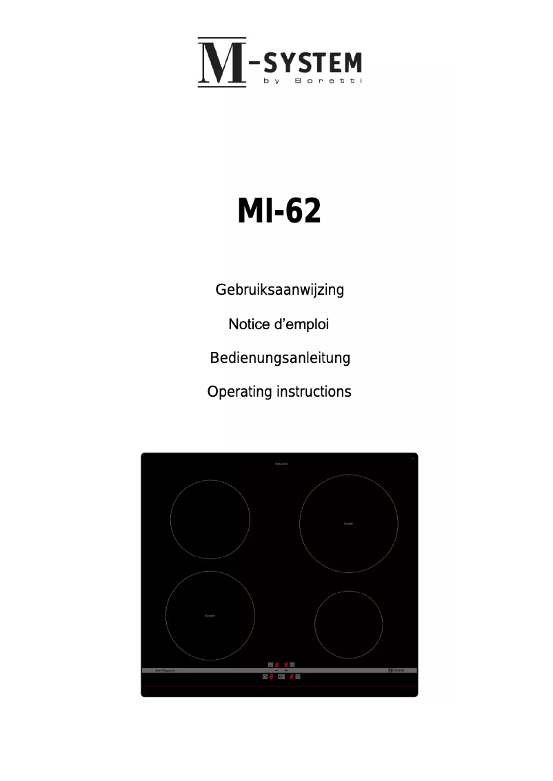 Page n°1 - Manuel utilisateur M-System MI-62