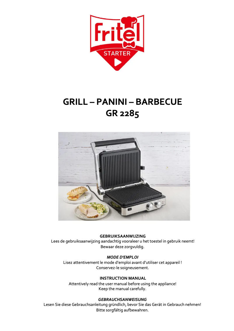 Page n°1 - Manuel utilisateur Fritel GR 2285