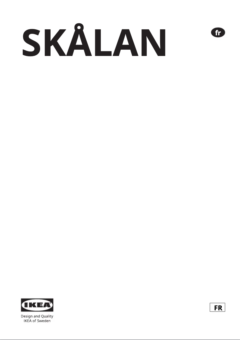 Page 1 de la notice Manuel utilisateur Ikea SKÅLAN 105.518.50