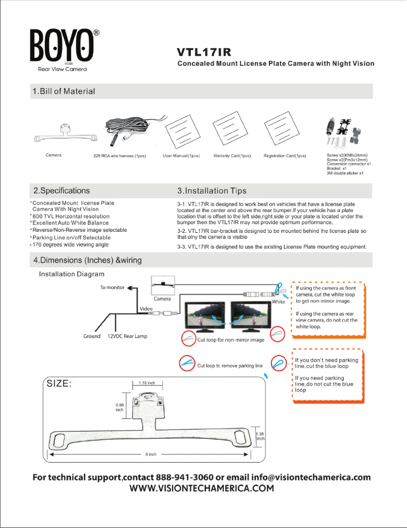 Page 1 de la notice Manuel utilisateur Boyo VTL17ir