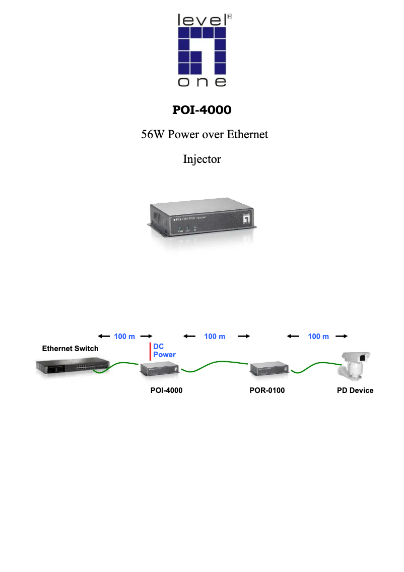 Page 1 de la notice Mode d'emploi LevelOne POI-4000
