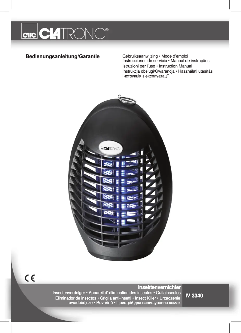 Image de la première page du manuel de l'appareil IV 3340