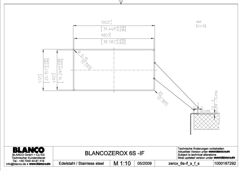 Page n°1 - Manuel utilisateur BLANCO ZEROX 6 S-IF