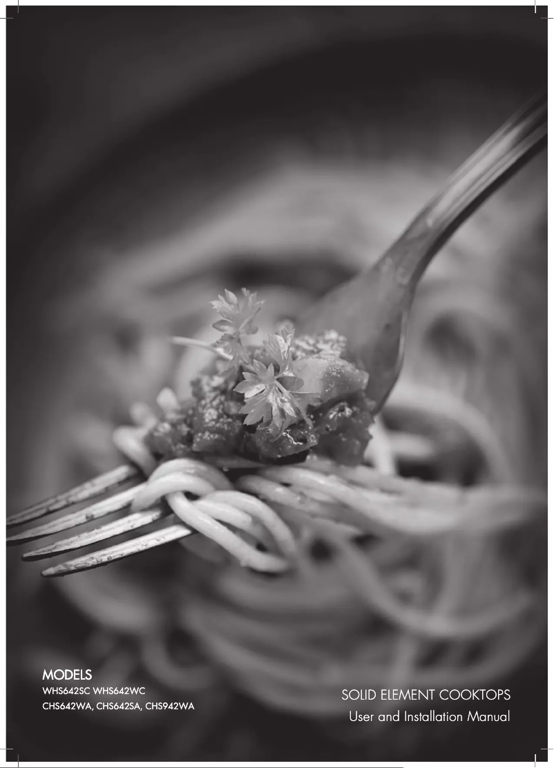 Image de la première page du manuel de l'appareil WHS642SC