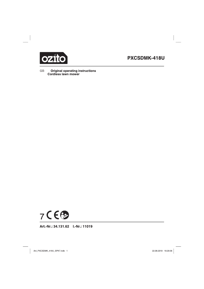 Imagen de la primera página del manual del dispositivo PXCSDMK-418U