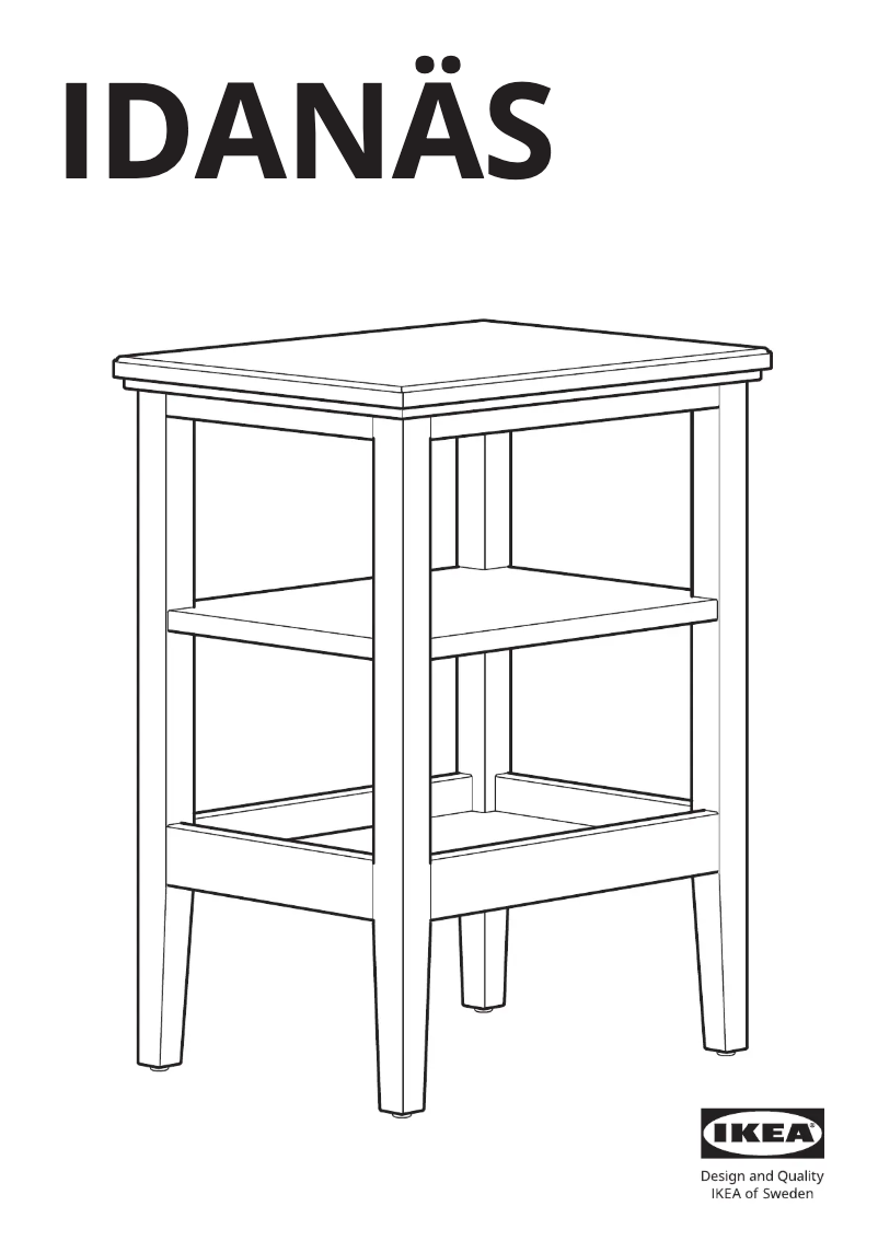 Image de la première page du manuel de l'appareil IDANÄS 005.544.01