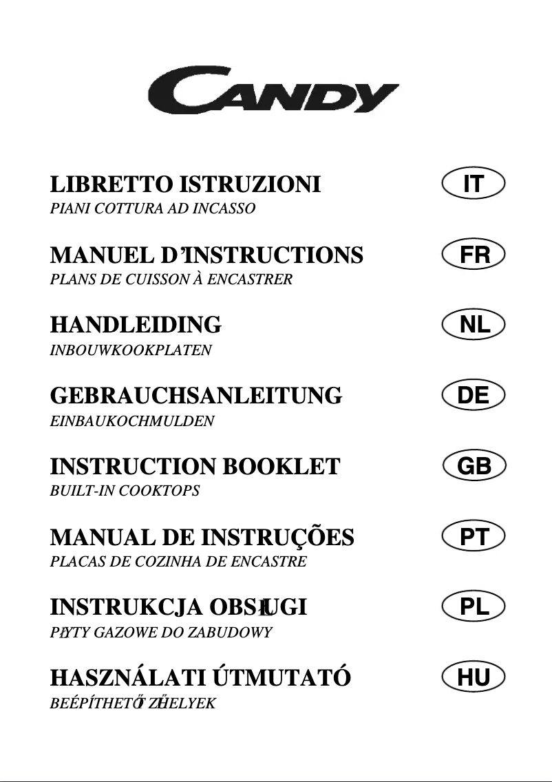 Page 1 de la notice Manuel utilisateur Candy PSL 750 SX