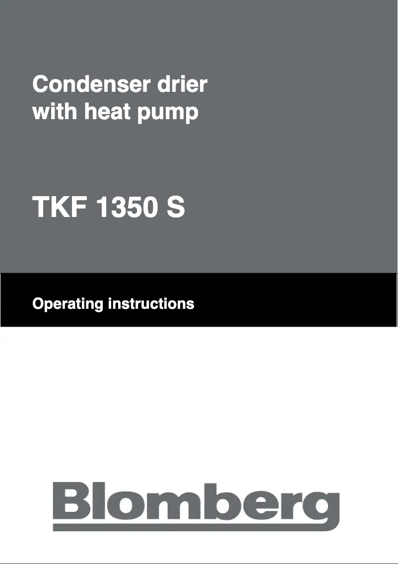 Page 1 de la notice Manuel utilisateur Blomberg TKF 1350 S