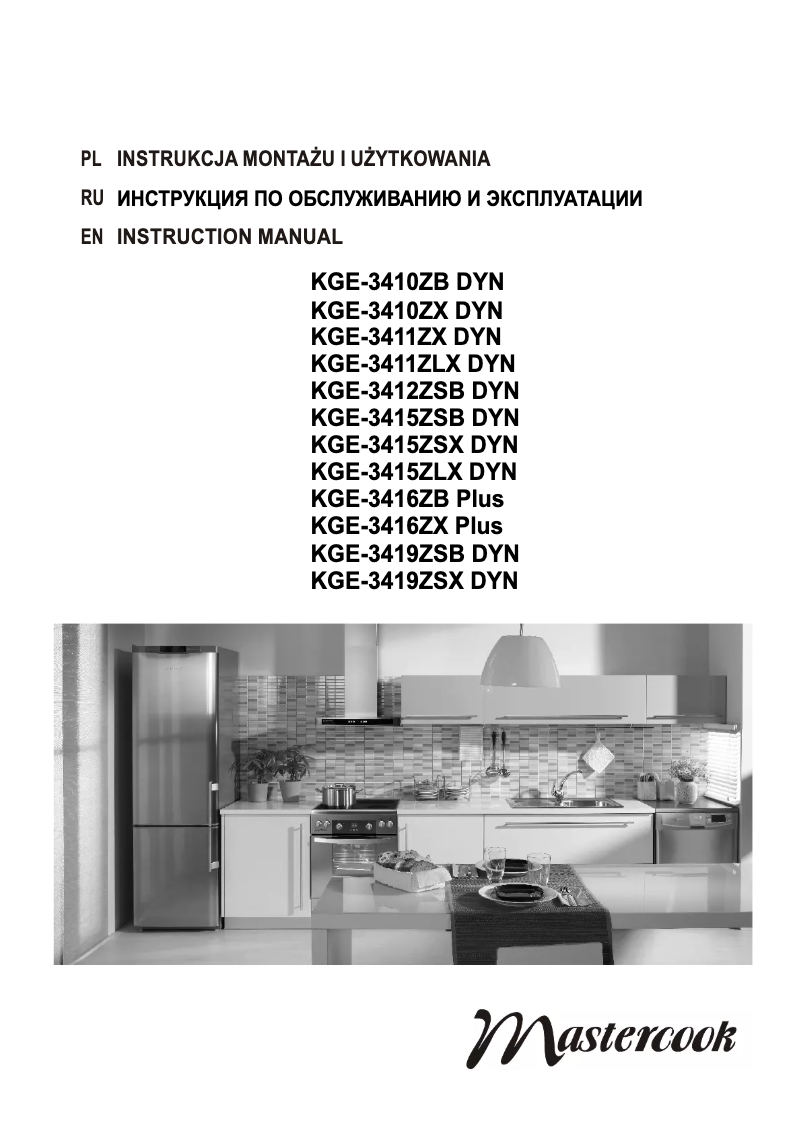 Page n°1 - Manuel utilisateur Mastercook KGE-3411ZLX DYN
