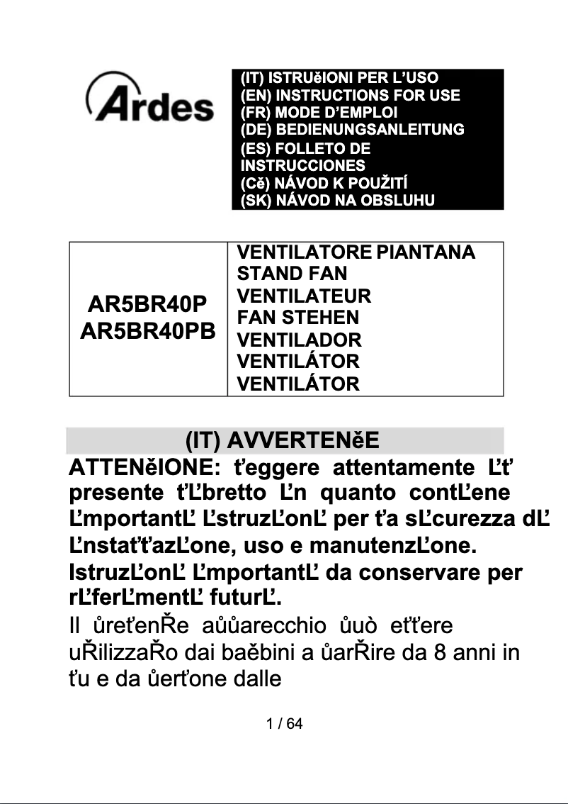 Página 1 del manual Manual de usuario Ardes AR5BR40PB