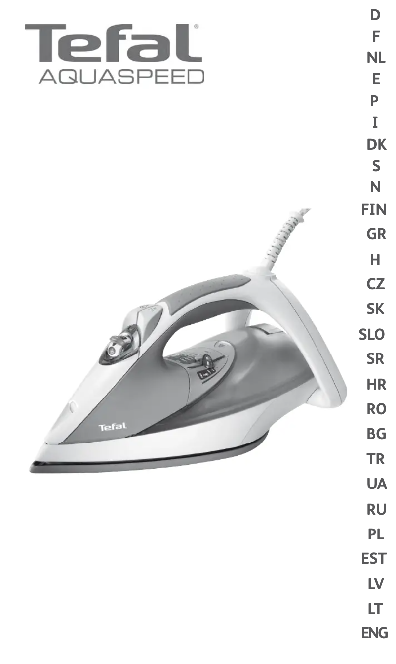 Page 1 de la notice Manuel utilisateur Tefal Aquaspeed FV5136