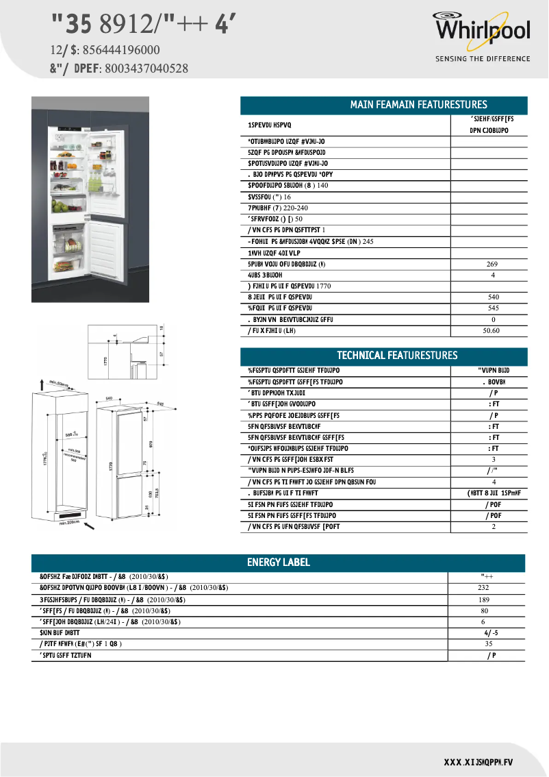 Imagen de la primera página del manual del dispositivo ART 8912/A++ SF