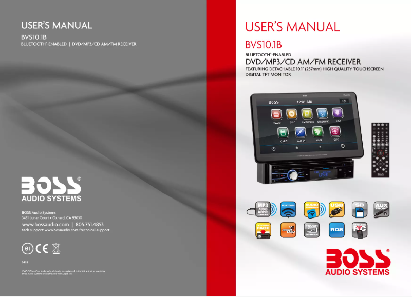 Page 1 de la notice Manuel utilisateur Boss BVS10.1B