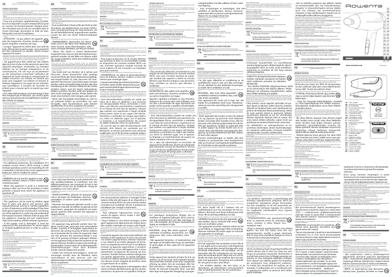 Page 1 de la notice Manuel utilisateur Rowenta Nomad CV3323