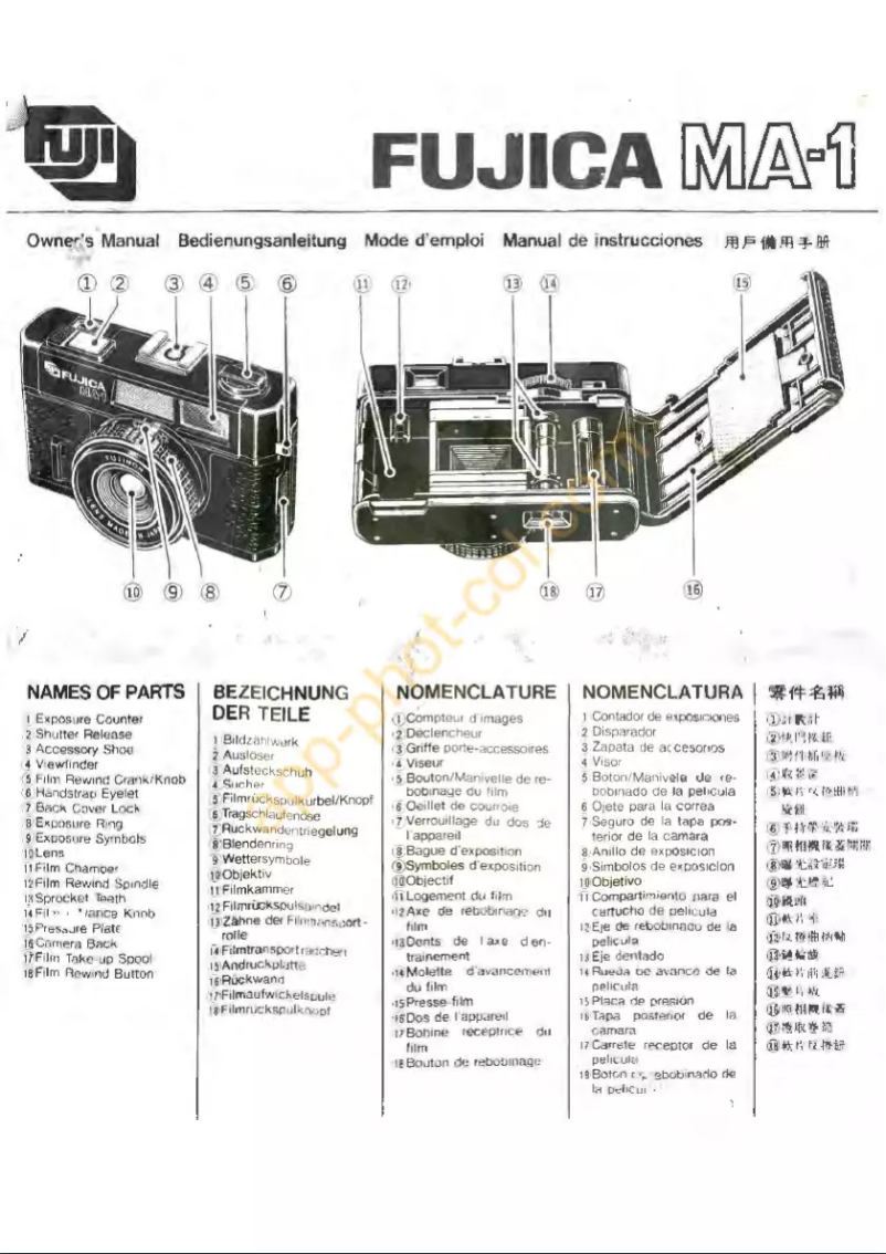 Page n°1 - Manuel utilisateur Fuji MA-1