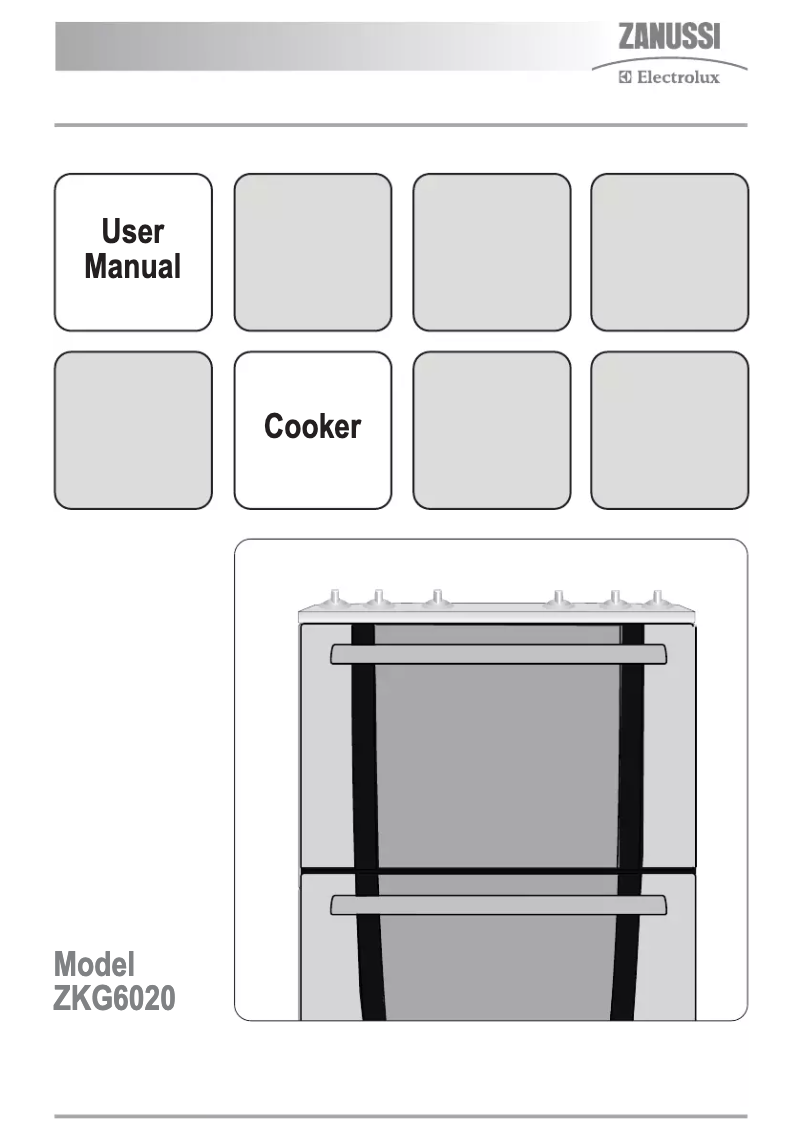 Image de la première page du manuel de l'appareil ZKG6020SN