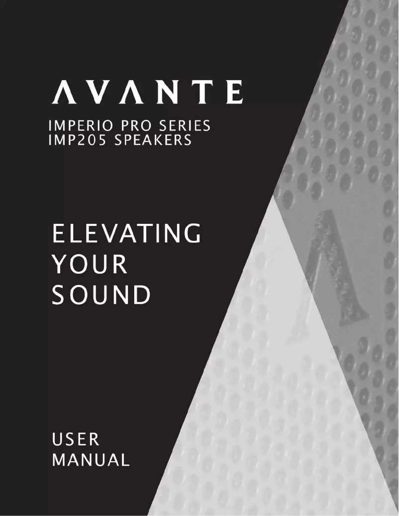 Página 1 del manual Manual de usuario Avante Imperio Pro IMP205