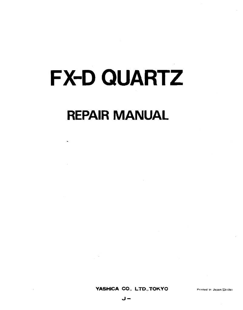 Page n°1 - Manuel utilisateur Kyocera FX-D Quartz