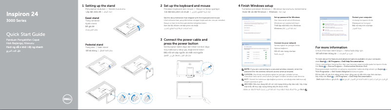 Page n°1 - Guide d'installation Dell Inspiron 3452