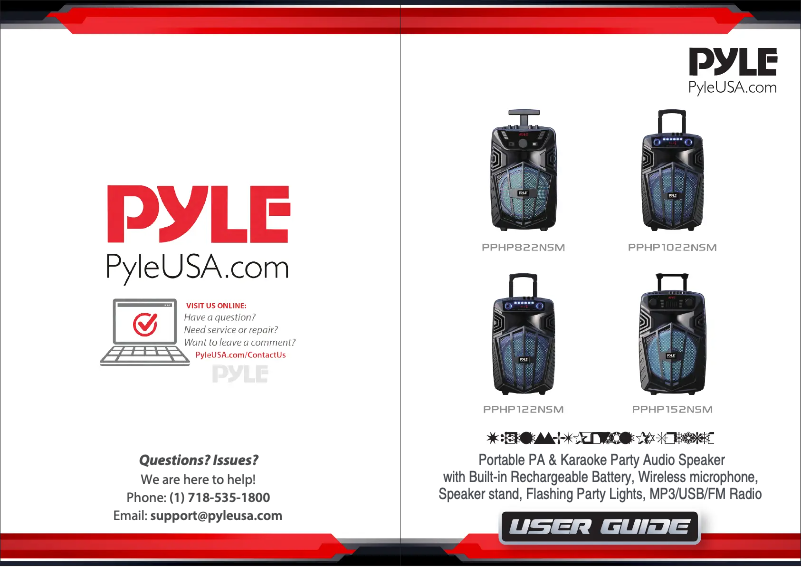 Page n°1 - Manuel utilisateur Pyle PPHP152NSM