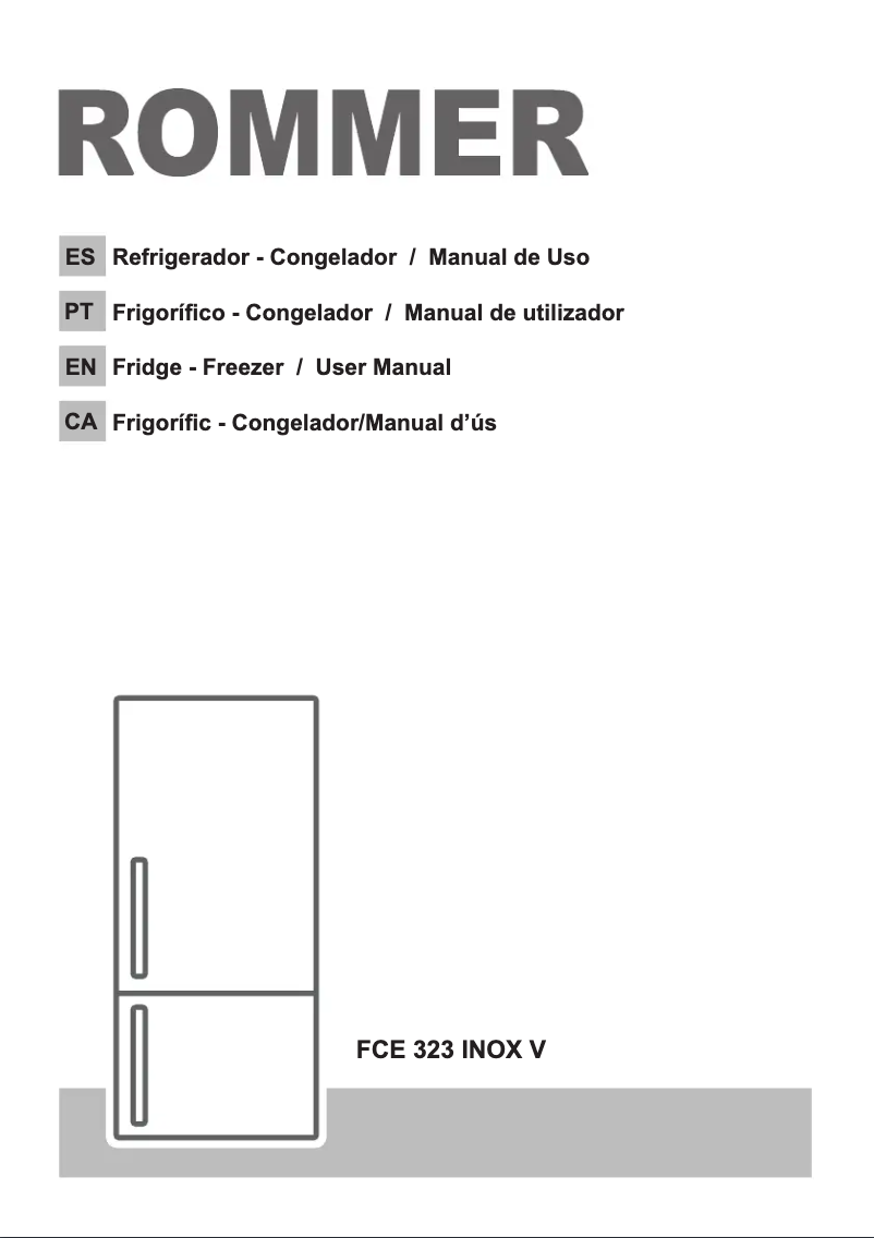 Page 1 de la notice Manuel utilisateur Rommer FCE 323 INOX-V