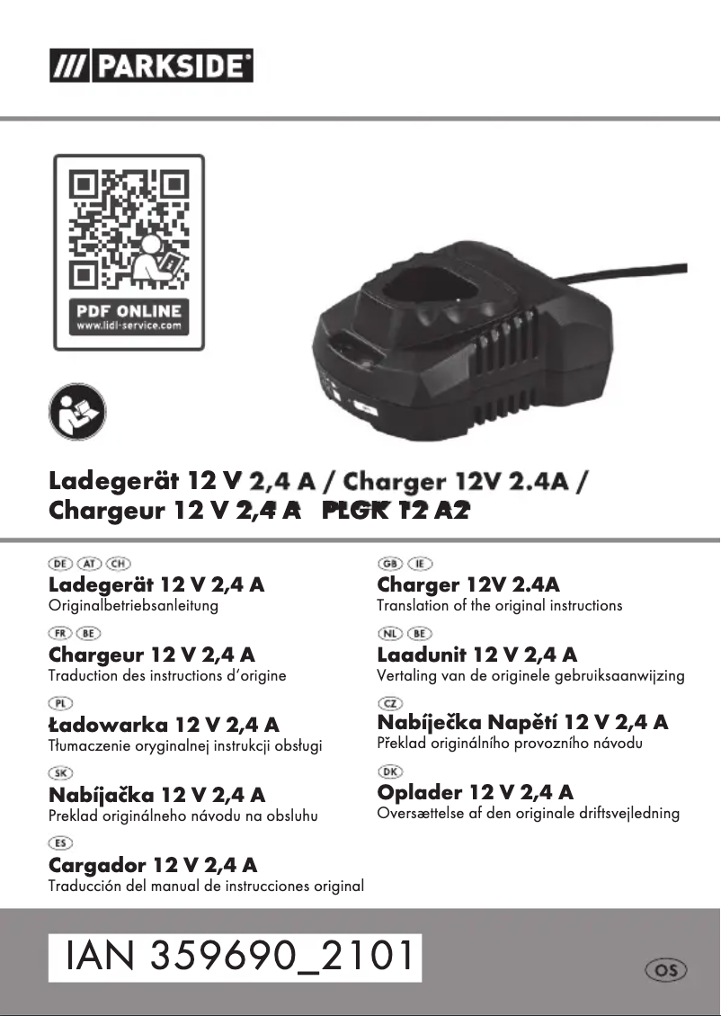 Image de la première page du manuel de l'appareil PLGK 12 A2